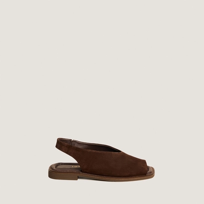 Ballerines slingbacks en cro&ucirc;te marron | JESSY | Jonak