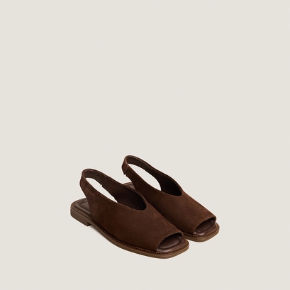 Ballerines slingbacks en cro&ucirc;te marron | JESSY | Jonak