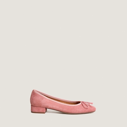Ballerines à talons rose