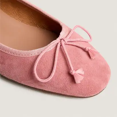 Ballerines à talons rose