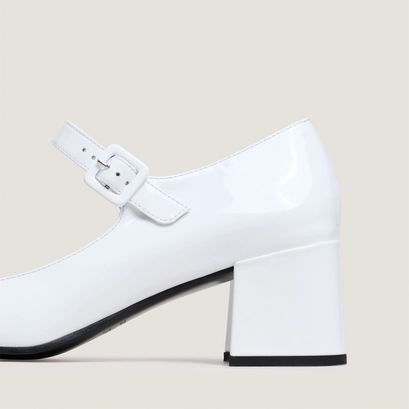 Babies &agrave; talons en vernis blanc | DITTUS | Jonak