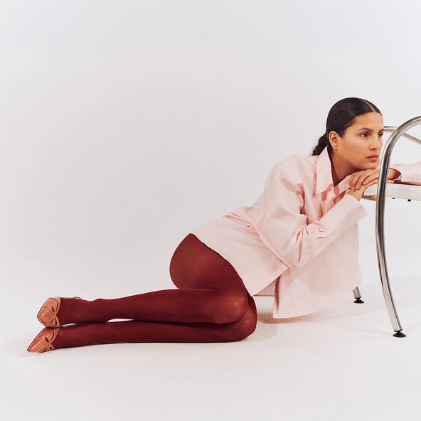 Escarpins slingbacks à bouts pointus en vernis plissé vieux rose | DAMOUR | Jonak