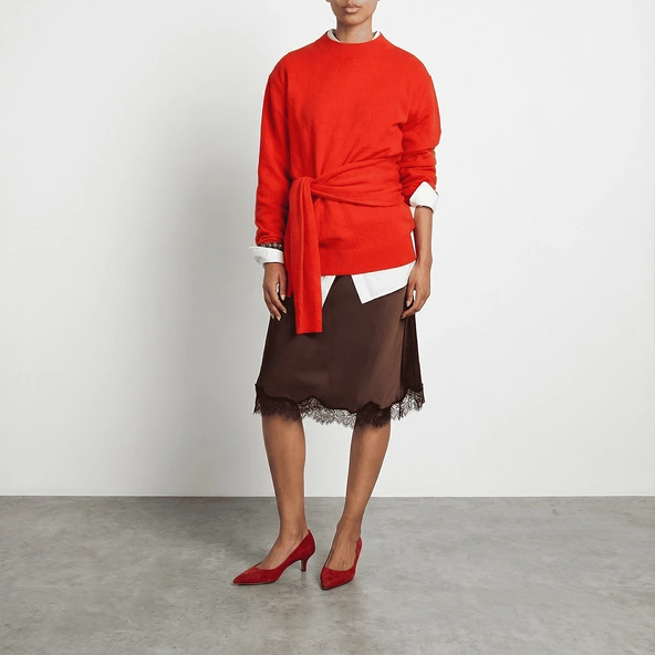 Escarpins à bouts pointus en velours rouge berry | DEBRIEF | Jonak
