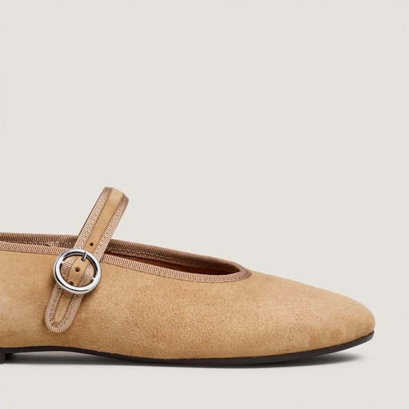 Ballerines à brides et boucles ajustables en velours miel | DEESSE | Jonak