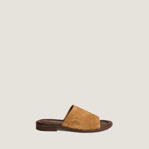 Mules à semelles fines en croûte tabac | JANET | Jonak