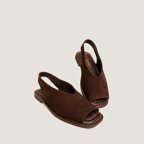 Ballerines slingbacks en croûte marron | JESSY | Jonak