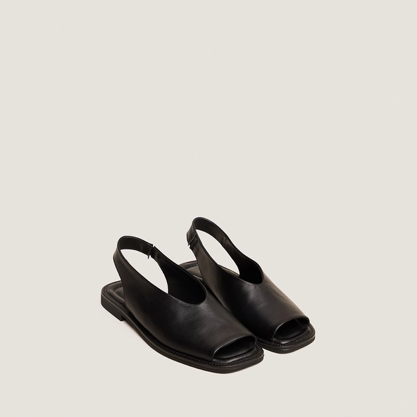 Ballerines slingbacks en cuir noir | JESSY | Jonak