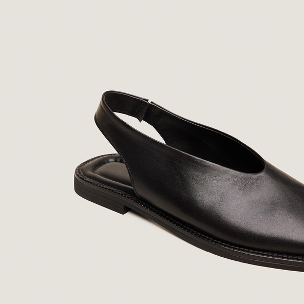 Ballerines slingbacks en cuir noir | JESSY | Jonak