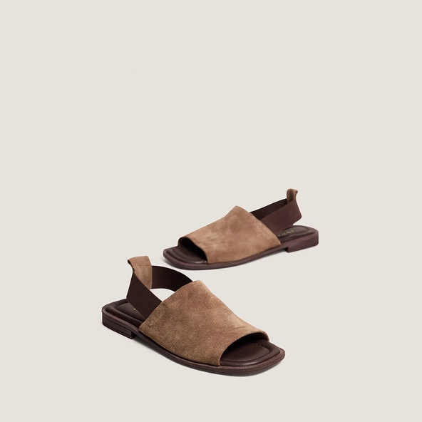 Sandales à élastiques en croûte taupe | JOY | Jonak