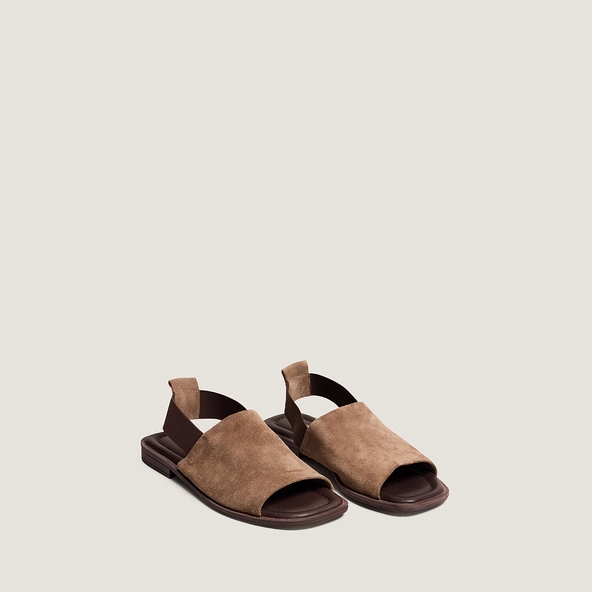 Sandales à élastiques en croûte taupe | JOY | Jonak