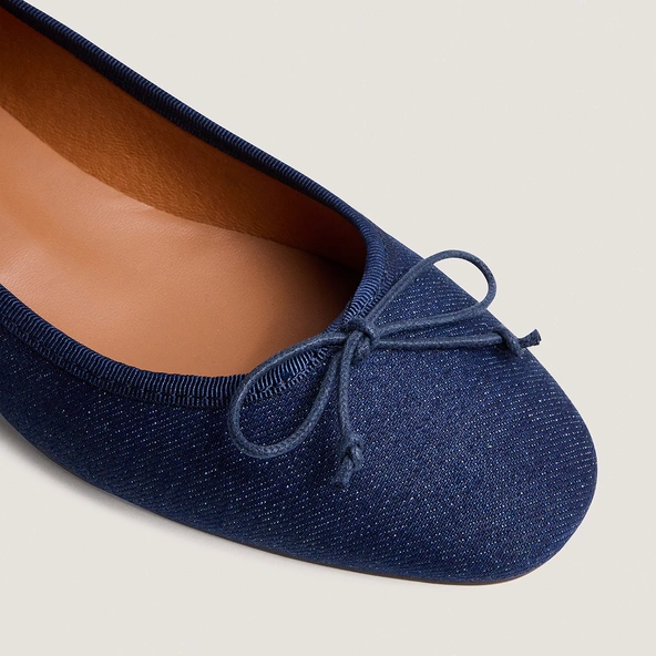 Ballerines à talons en jean bleu foncé | DADOU | Jonak