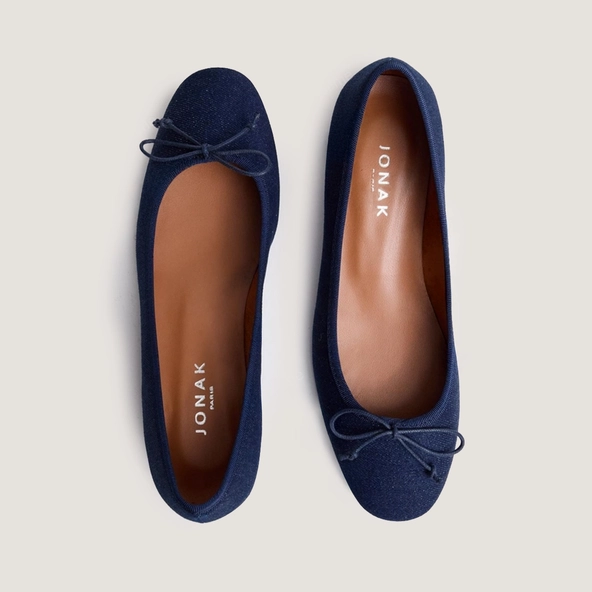 Ballerines à talons en jean bleu foncé | DADOU | Jonak