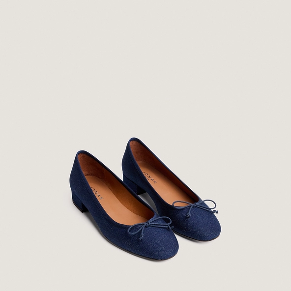 Ballerines à talons en jean bleu foncé | DADOU | Jonak