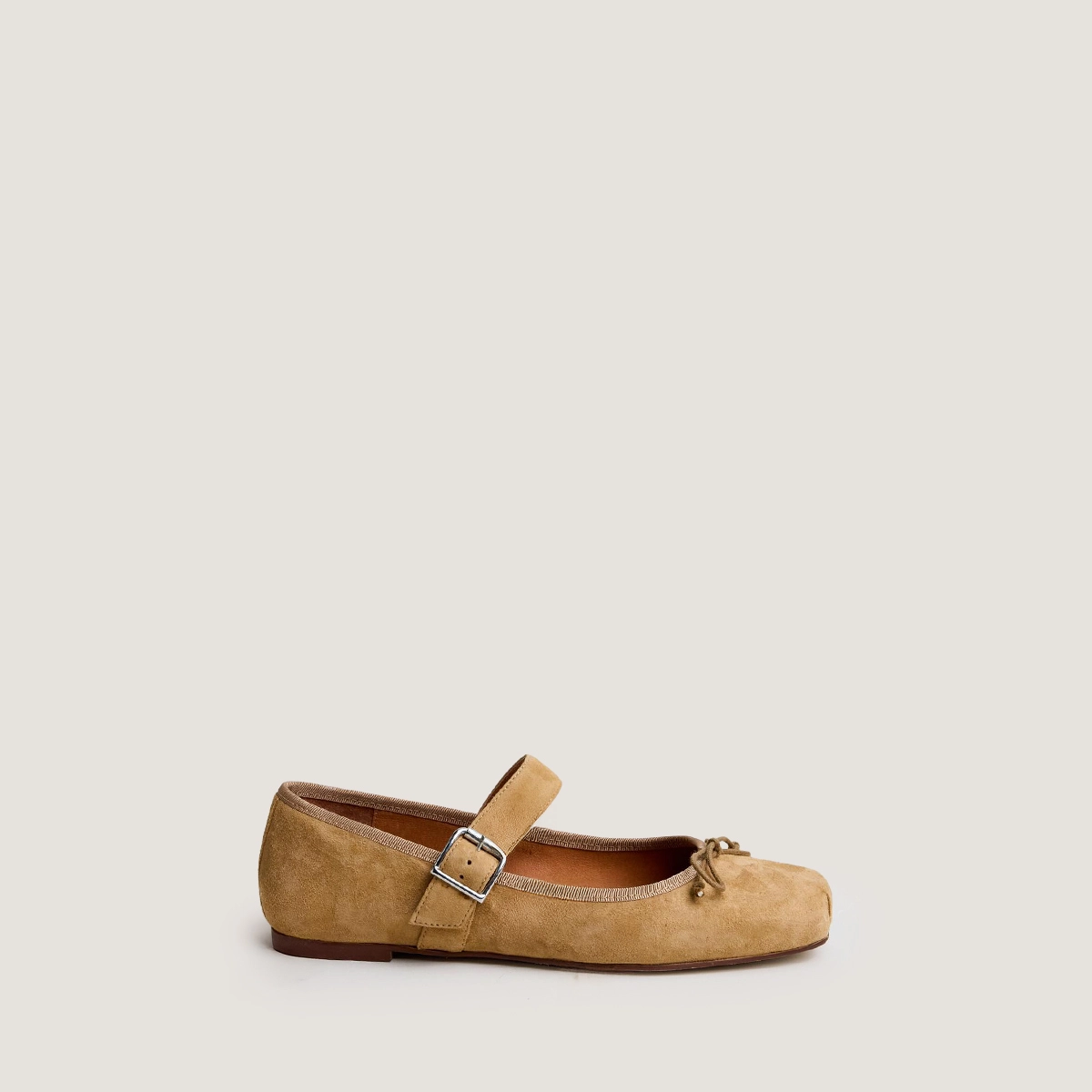 Ballerines à brides et lacets en velours miel | DOMINANTE | Jonak