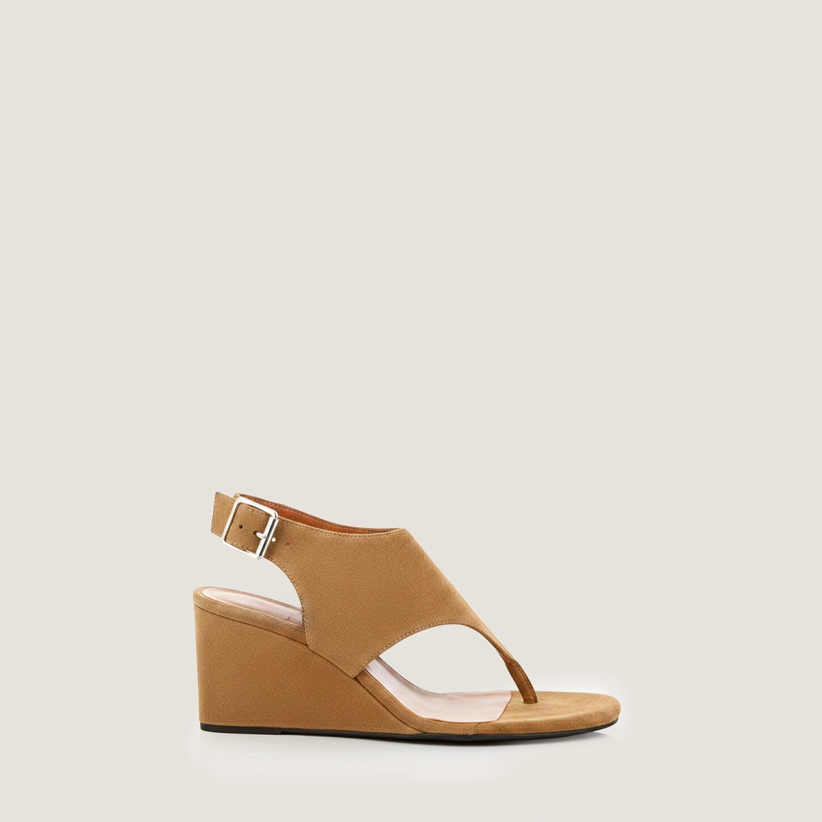 Sandales compensées et brides ajustables en croûte taupe | DABLO | Jonak