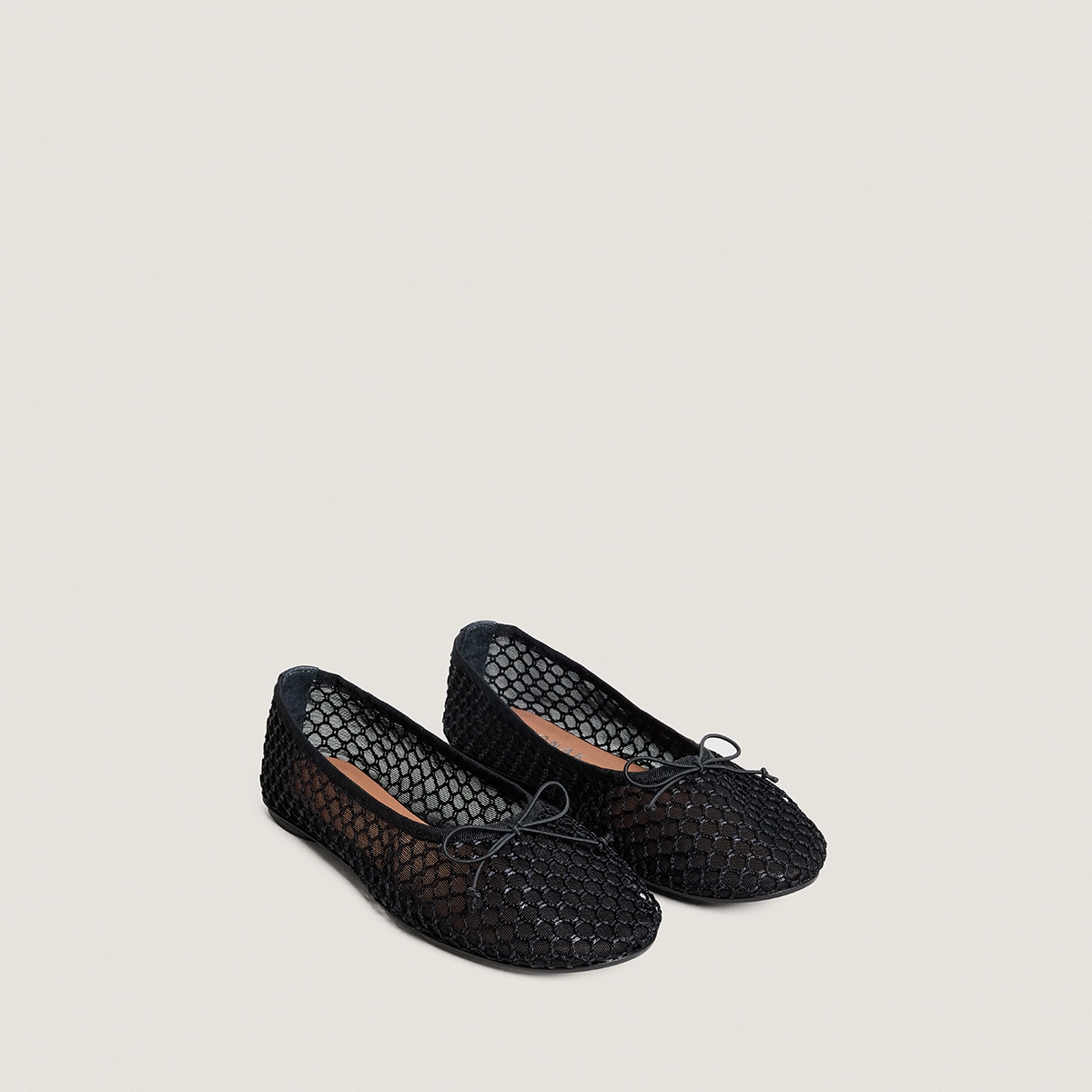 Ballerines à petits talons en mesh noir | DALESSIA | Jonak