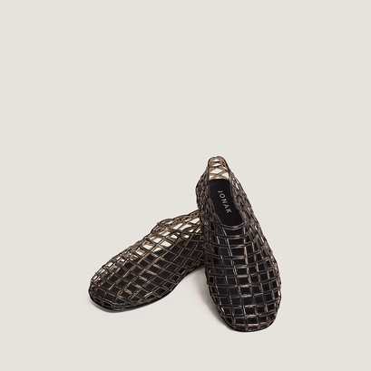 Ballerines montantes ajour&eacute;es en jelly gris | URSULA | Jonak