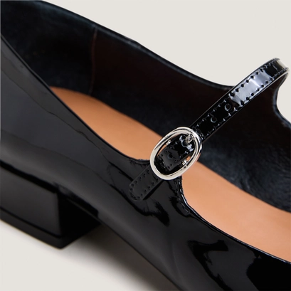 Babies à petits talons en vernis noir | DESANCE | Jonak