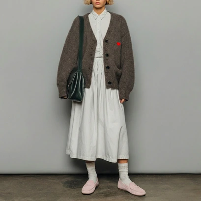 Mocassins &agrave; bouts carr&eacute;s en cro&ucirc;te rose p&acirc;le | LIV | Jonak