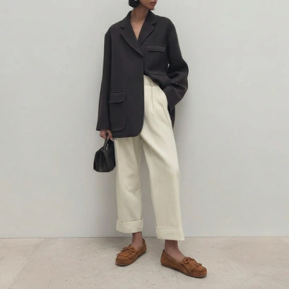 Mocassins souples &agrave; lacets en cro&ucirc;te cognac | LOUISON | Jonak