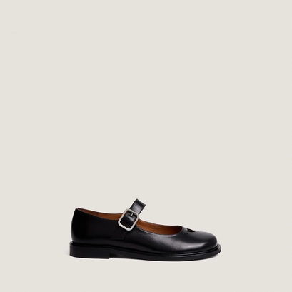 Ballerines &agrave; brides en cuir noir | DOUCELINE | Jonak