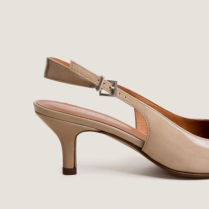 Escarpins singbacks à petits talons beige