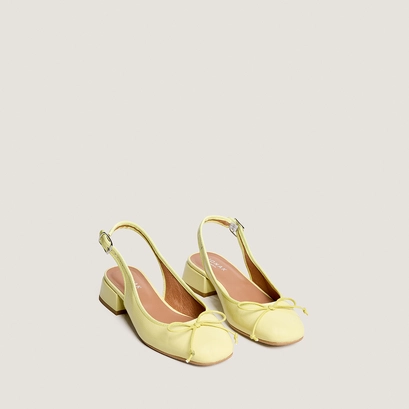 Ballerines slingbacks jaune pale
