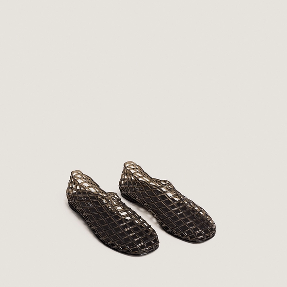 Ballerines montantes ajour&eacute;es en jelly gris | URSULA | Jonak