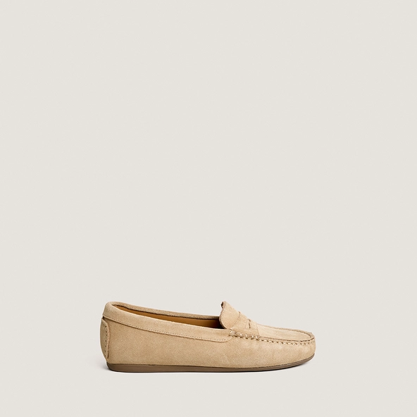 Mocassins à bouts carrés en croûte beige | LIV | Jonak