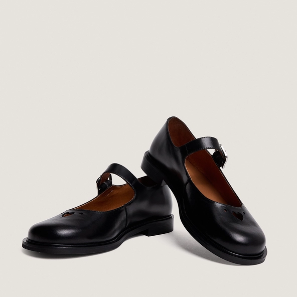 Ballerines à brides en cuir noir | DOUCELINE | Jonak