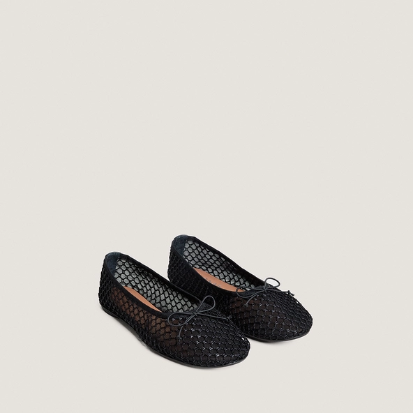 Ballerines à petits talons en mesh noir | DALESSIA | Jonak