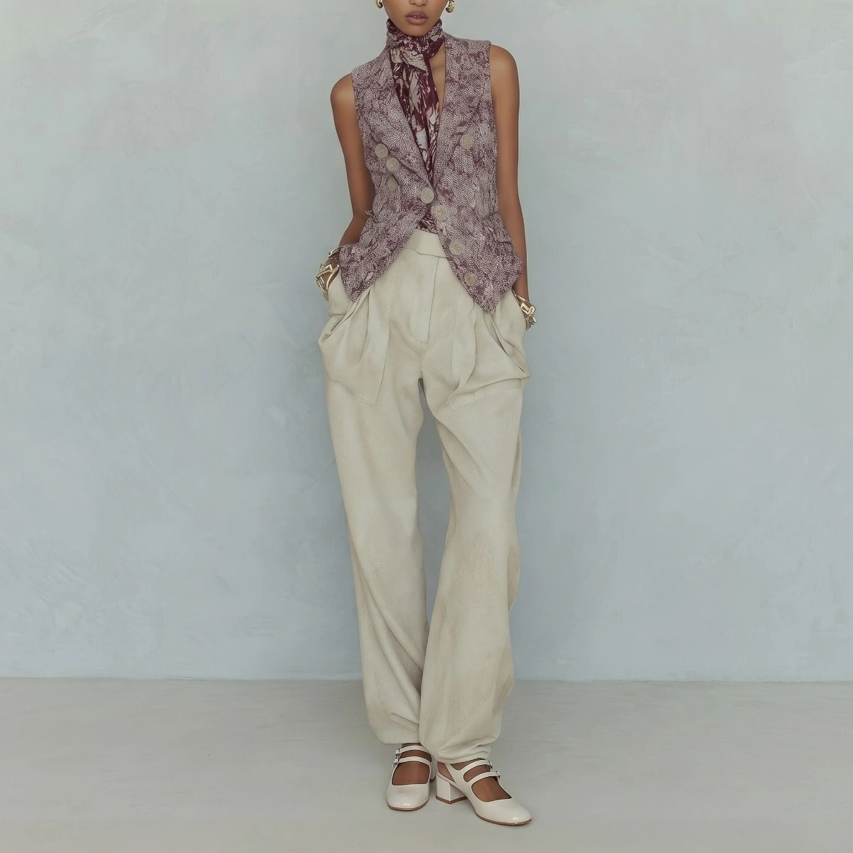 Babies slingbacks à doubles brides en vernis écru | DRIBBLE | Jonak