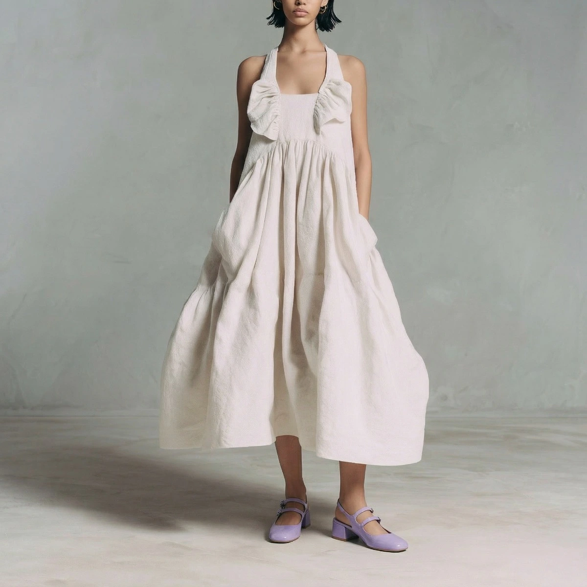 Babies slingbacks &agrave; doubles brides en vernis pliss&eacute; lilas | DRIBBLE | Jonak