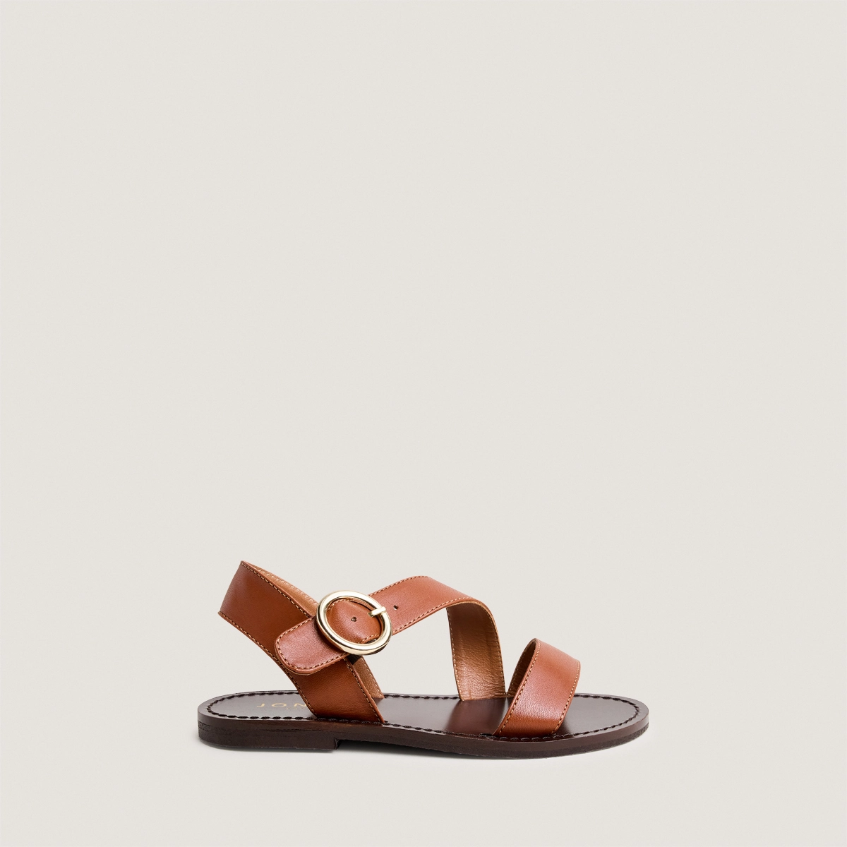 Sandales à brides larges et boucles ajustables - Capsule mini en cuir cognac | MINI WELBI | Jonak