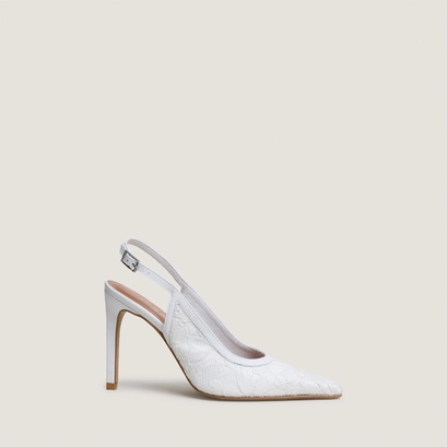 Escarpins slingbacks à bouts pointus blanc