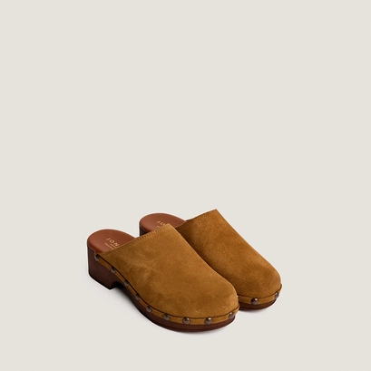 Mules &agrave; plateformes en cro&ucirc;te tabac | NAKY | Jonak