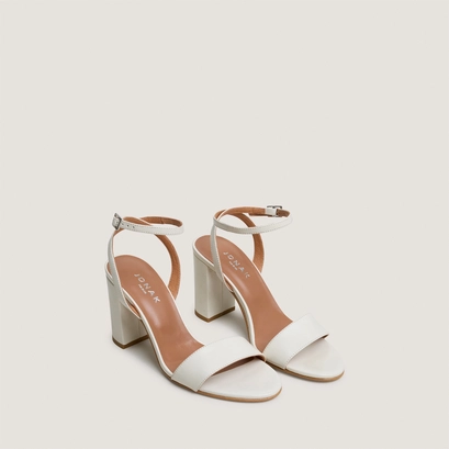 Sandales &agrave; talons hauts et brides chevilles en cuir vieilli &eacute;cru | DANGER | Jonak