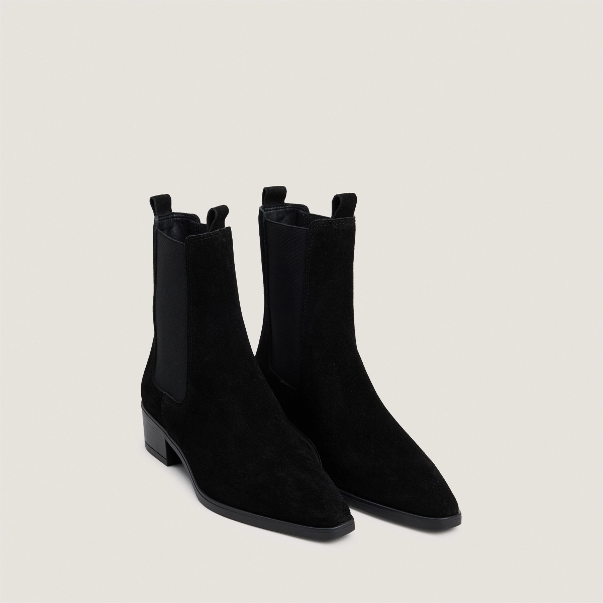 Boots chelsea à bouts pointus en croûte noire | NEIGE | Jonak