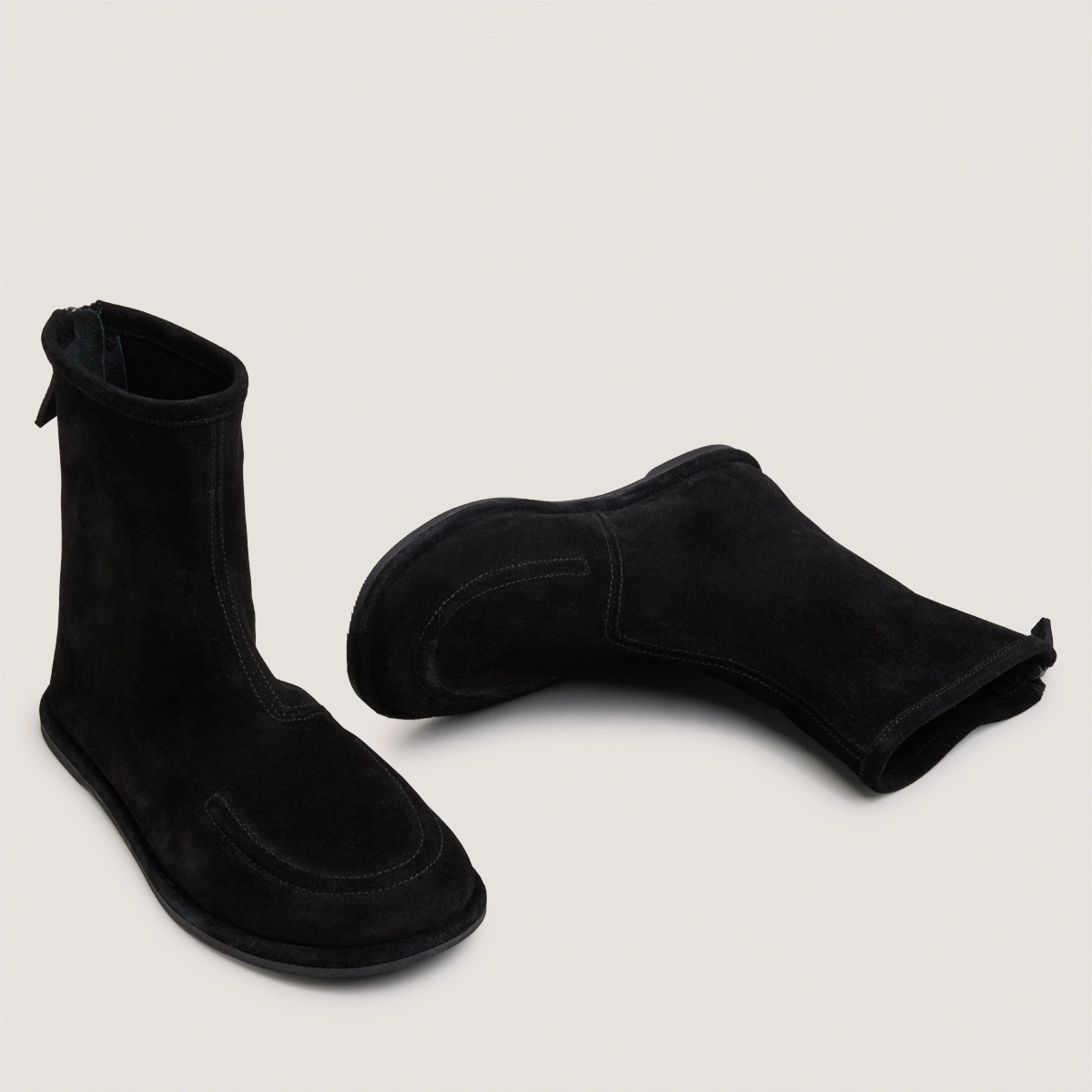 Boots plates en croûte noire | JOYCE | Jonak