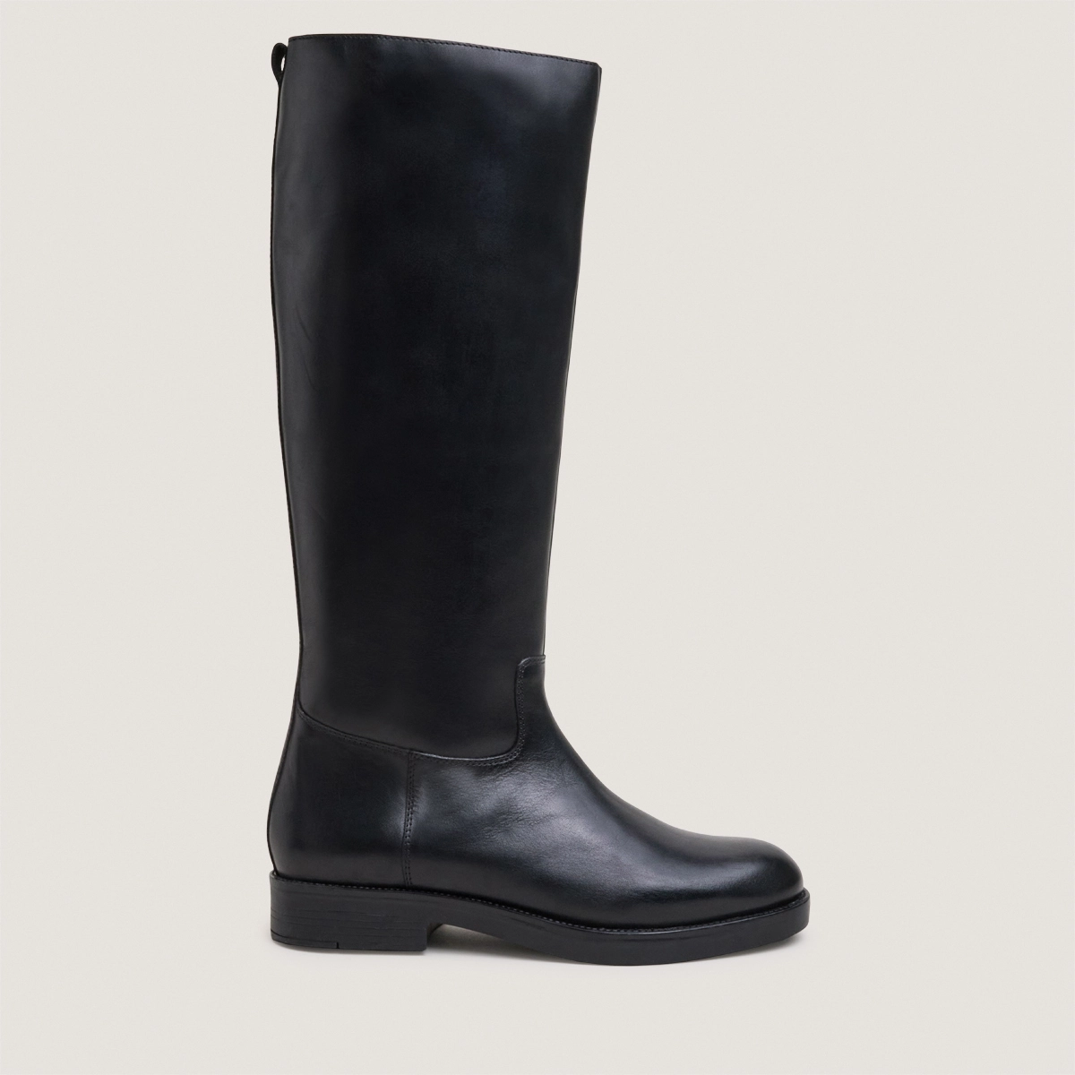 Bottes à talons plats et brides en cuir noir | TITOUAN | Jonak