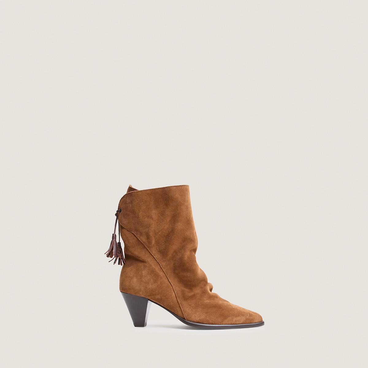Bottines à lacets arrières en croûte cognac | PIO | Jonak