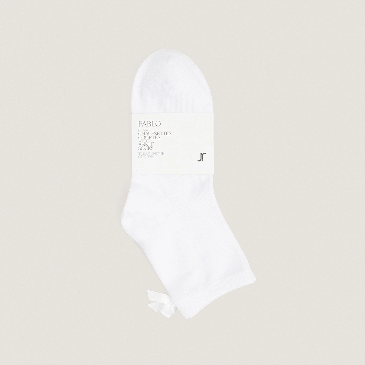 Chaussettes courtes à nœuds en textile blanc | FABLO | Jonak