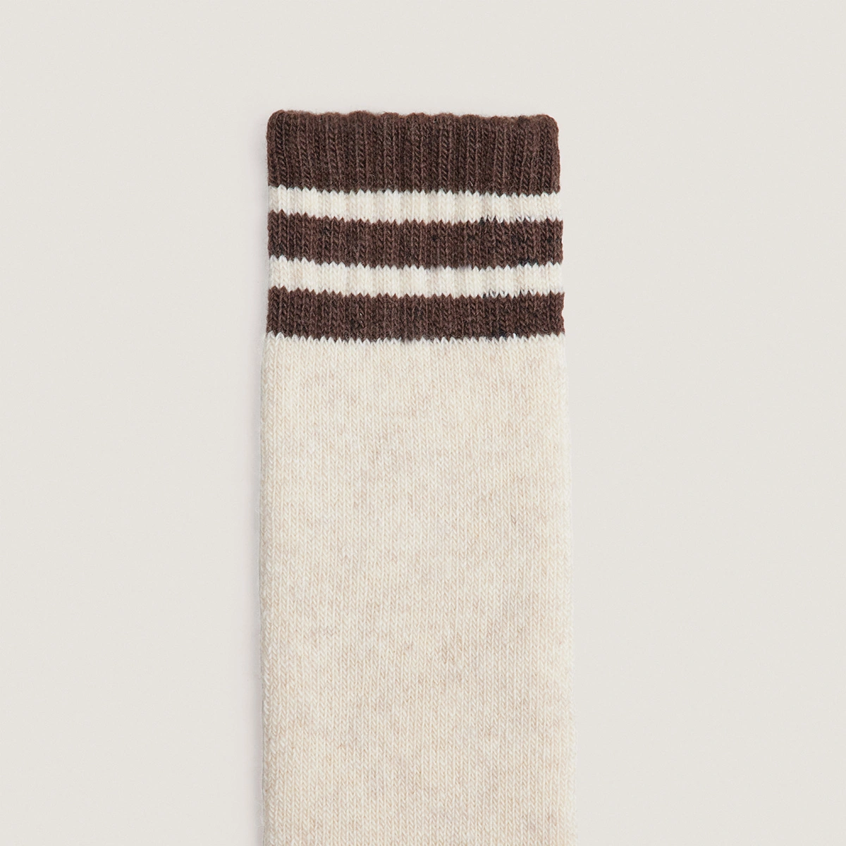 Chaussettes hautes à bandes en textile beige et textile noir | FELIX | Jonak