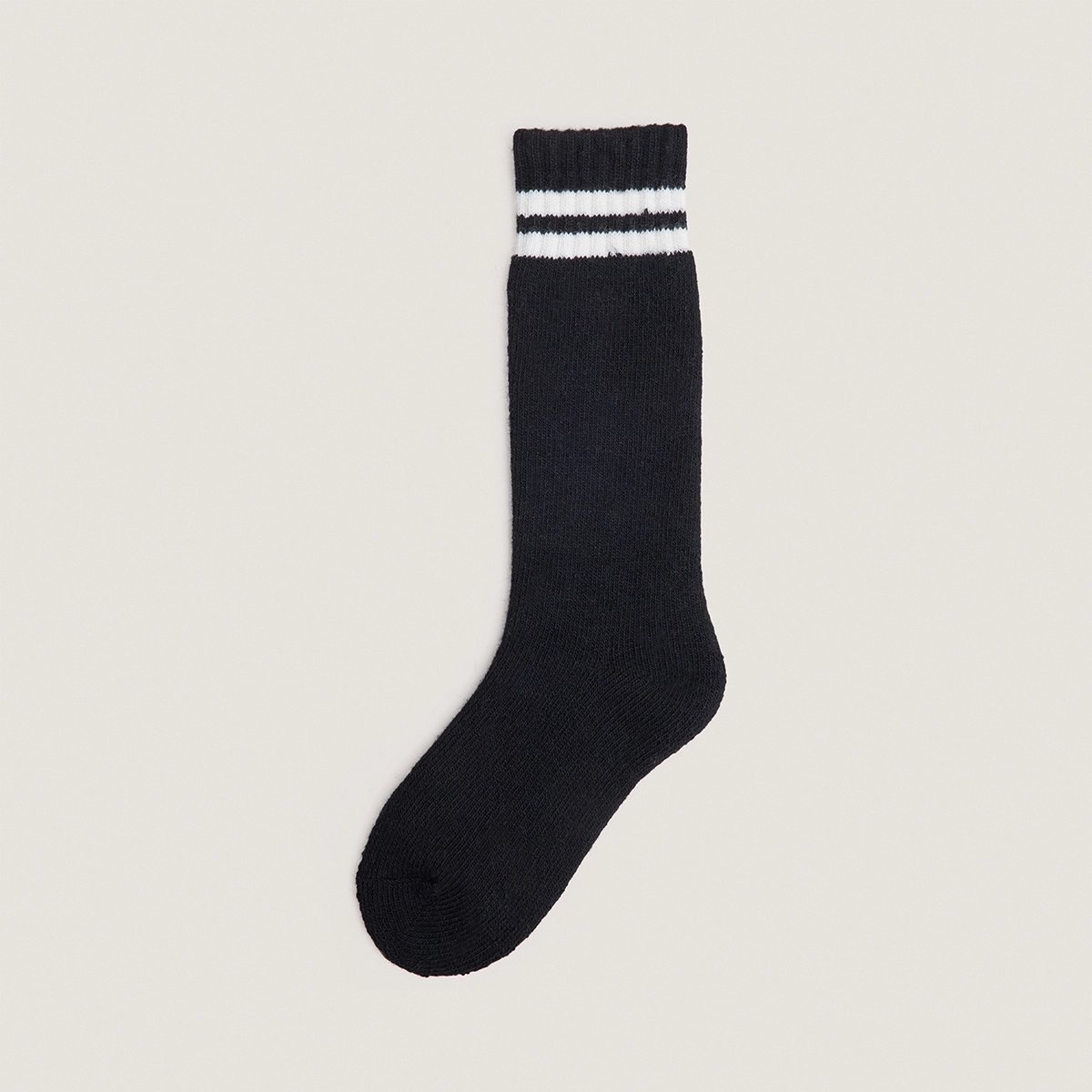 Chaussettes hautes à bandes en textile noir et textile blanc | FELIX | Jonak