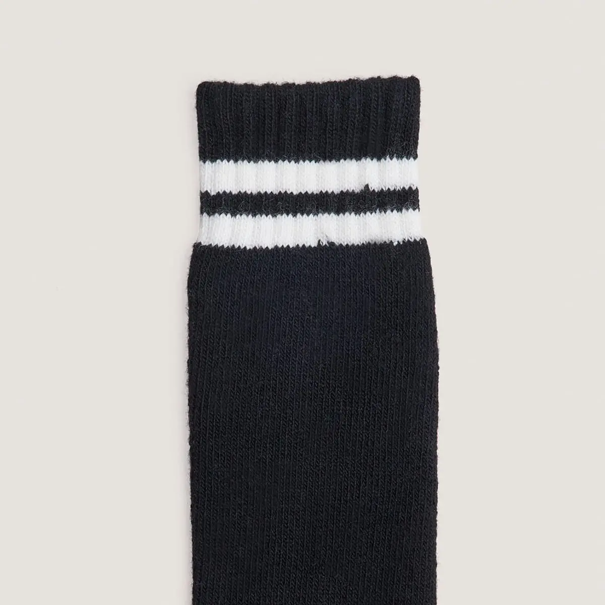 Chaussettes hautes à bandes en textile noir et textile blanc | FELIX | Jonak