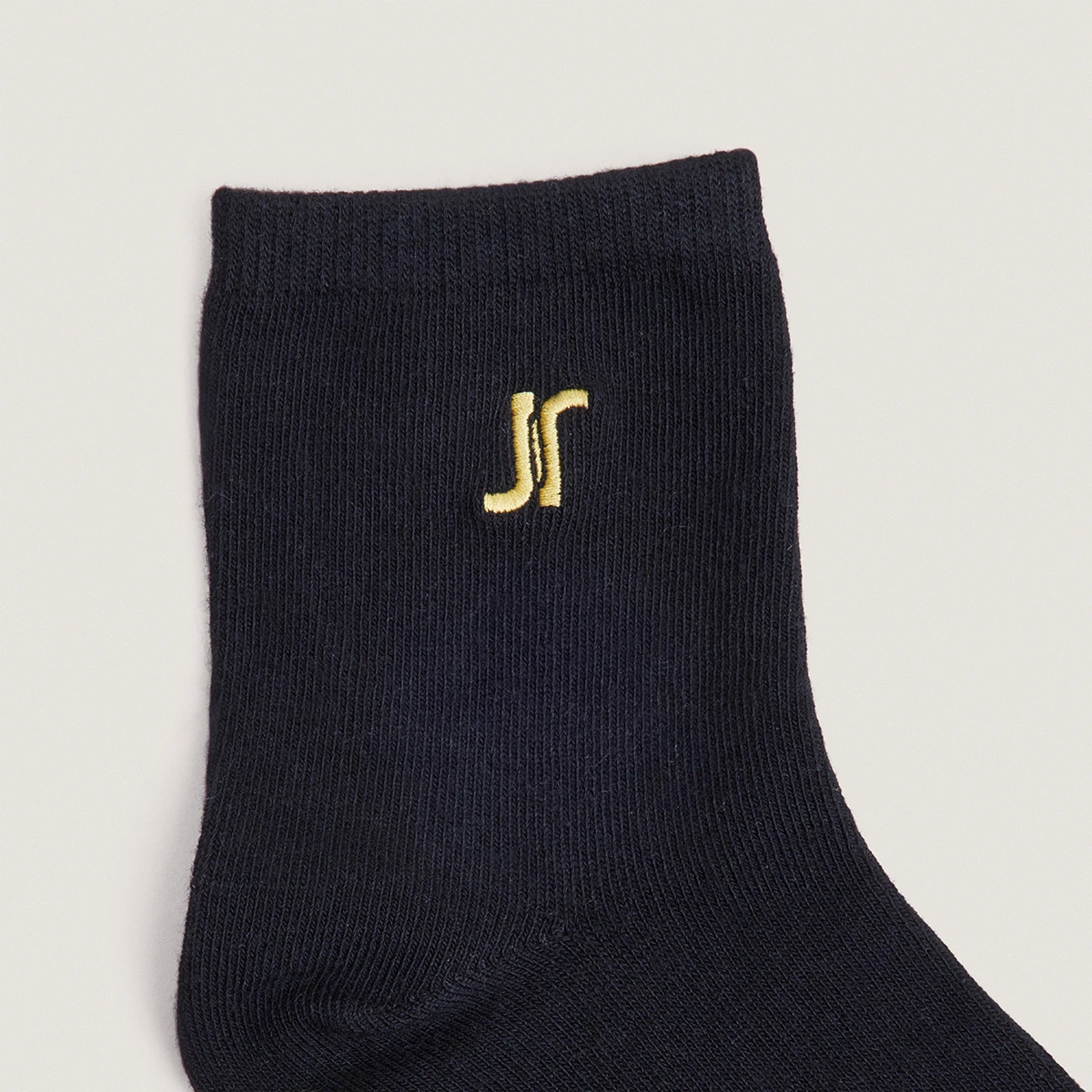 Chaussettes courtes à monogrammes en textile noir | FLORIAN | Jonak