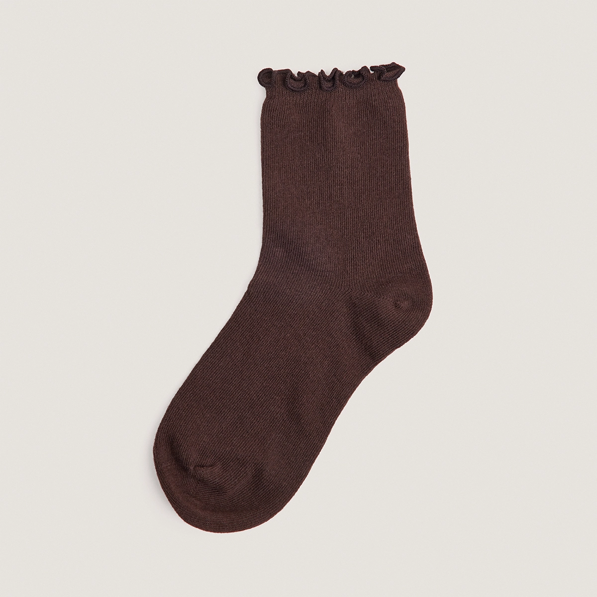 Chaussettes courtes à bordures en textile marron | FOUFOU | Jonak