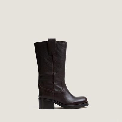 Bottes à bouts ronds marron foncé