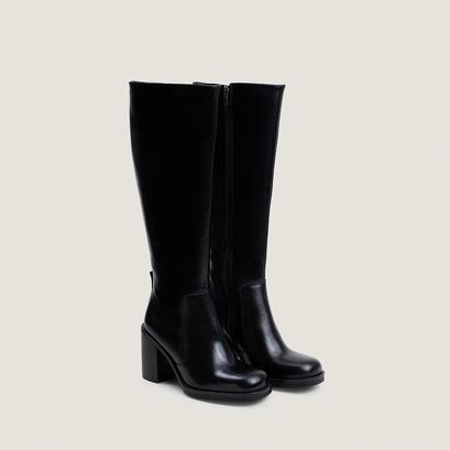 Bottes à talons débordants noir