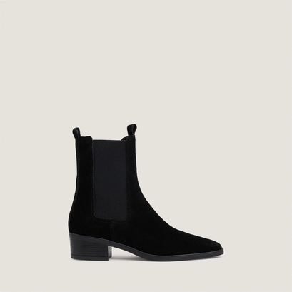 Boots chelsea à bouts pointus noir